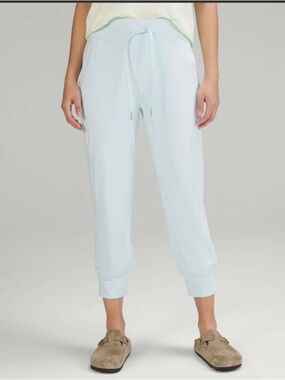 Lululemon Ready to Rulu High-Rise Cropped Jogger pants, Powder Blue, 6
